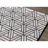Ice White Black Interlock Rug, 7'10