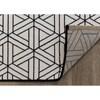Ice White Black Interlock Rug, 7'10