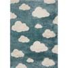 Kalora Kids Blue Cream Clouds Rug, 2'0