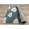 Kalora Kids Blue Cream Clouds Rug, 2'0