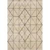 Lane Cream Grey Geometric Luxury Rug, 5'3