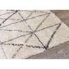 Lane Cream Grey Geometric Luxury Rug, 5'3