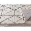 Lane Cream Grey Geometric Luxury Rug, 5'3