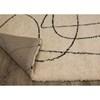 Maroq Cream Black Simple Shapes Rug, 5'3
