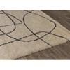 Maroq Cream Black Simple Shapes Rug, 7'10
