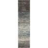 Maroq Grey Blue Distressed Stripes Soft Touch Rug, 2'0