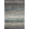 Maroq Grey Blue Distressed Stripes Soft Touch Rug, 6'7