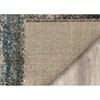 Maroq Grey Blue Distressed Stripes Soft Touch Rug, 6'7