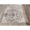 Platinum Venetian Silver Damask Rug, 3'11