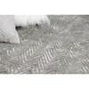 Royal Grey Handtufted Chevron Rug, 5'3
