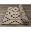 Safi Cream Black Diamonds on the Line Rug, 5'3