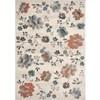 Safi Cream Grey Orange Floral Toile Rug, 7'10