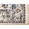Serene Cream Blue Intricate Border Rug, 5'3