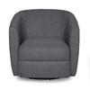 Fauteuil d'appoint pivotant Dorset en tissu (77090-33-CHESS-GRAPHITE) image 1