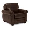 Fauteuil fixe Borrego en cuir et aspect cuir (77890-02-GRADE100-WALNUT) image 1