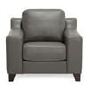 Fauteuil fixe Reed en cuir (77289-02-BROADWAY-GRANITE) image 1