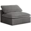Cozy Stationary Fabric Chair (634Grey-Armless) image 1
