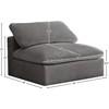 Cozy Stationary Fabric Chair (634Grey-Armless) image 6