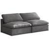 Cozy Stationary Fabric Sofa (634Grey-S78) image 1