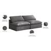Cozy Stationary Fabric Sofa (634Grey-S78) image 7