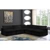 Cozy Fabric 5 pc Sectional (634Black-Sec5B) image 2