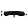 Cozy Fabric 5 pc Sectional (634Black-Sec5B) image 6