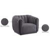 Dixie Stationary Fabric Chair (674Grey-C) image 9