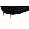 Gardenia Stationary Fabric Sofa (684Black-S) image 14