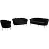 Gardenia Stationary Fabric Sofa (684Black-S) image 16