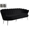 Gardenia Stationary Fabric Sofa (684Black-S) image 2