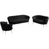 Gardenia Stationary Fabric Sofa (684Black-S) image 20