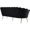 Gardenia Stationary Fabric Sofa (684Black-S) image 9