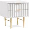 Modernist 2-Drawer Nightstand (801White-NS) image 1