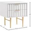 Modernist 2-Drawer Nightstand (801White-NS) image 10
