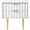 Modernist 2-Drawer Nightstand (801White-NS) image 3