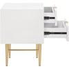 Modernist 2-Drawer Nightstand (801White-NS) image 4