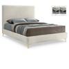 Geri King Upholstered Panel Bed (GeriCream-K) image 1