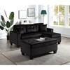 Naomi Fabric Sectional (Naomi Sectional with Ottoman - Black) image 1