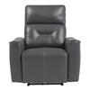 Burwell Power Leather Look Recliner (9446GY-1PW) image 1