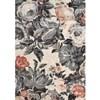 Abbey Grey Cream Orange Floral Rug, 5'1
