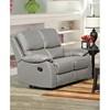 Reclining Leather Match Loveseat (T-1415G-L) image 1