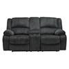 Draycoll Power Reclining Fabric Loveseat with Console (7650496C) image 1