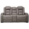 The Man-Den Power Reclining Leather Match Loveseat (U8530518C) image 3