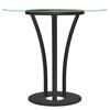Round Dalia Counter Height Dining Table with Glass Top and Pedestal Base (50507-38/25|90242) image 2