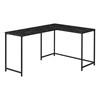 I 7396 Computer Desk - Black Marble/Black Metal image 1