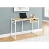 Computer Desk - Natural/White Metal (I 7575) image 2
