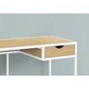 Computer Desk - Natural/White Metal (I 7575) image 3