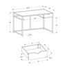 Computer Desk - Natural/White Metal (I 7575) image 5