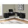 Computer Desk - Black/Silver Metal (I 7619) image 2