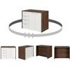 Myro 13541 Kitchen Island - Natural Walnut and White image 3